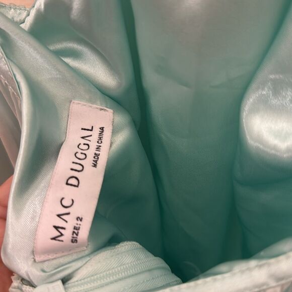 MAC DUGGAL 2025 RUFFLE EMBELLISHED MAXI DRESS FLORAL CHIFFON 68470 size 2 - Picture 8 of 13